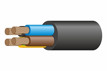 Кабель медный силовой гибкий КГтп-ХЛ-380/660-2 3х6+1х4 БРЭКС
