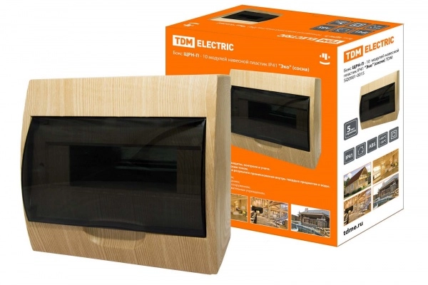 Бокс навесной TDM ЩРН-П-10  IP40 "Эко" (сосна) ЩРНП