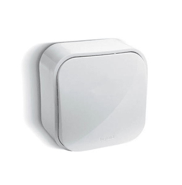 Выключатель Legrand Quteo 1-клавишный в сборе белый