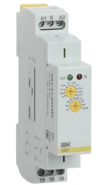 Реле задержки включения ORT. 1 контакт 230 В AС