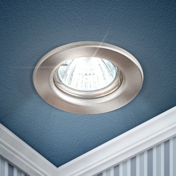 Светильник точечный ЭРА ST1 SN штампованный MR16,12V, 50W сатин никель