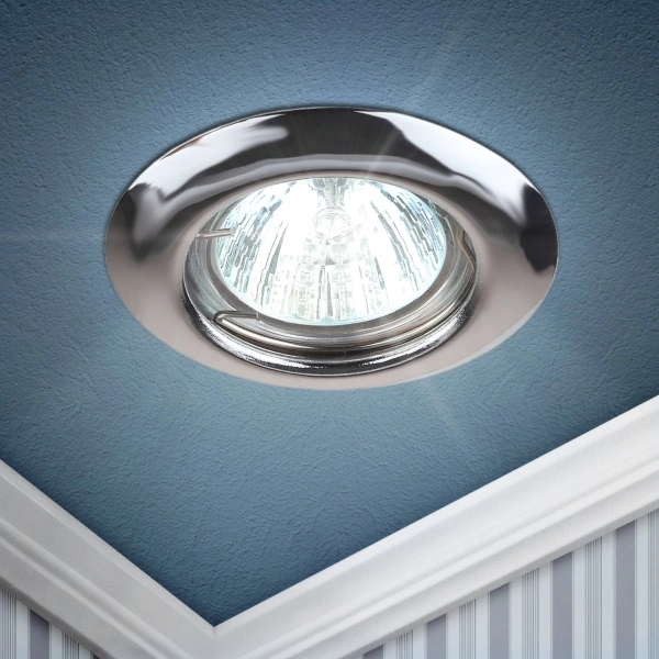 Светильник точечный ЭРА ST3 CH штампованный MR16,12V, 50W хром