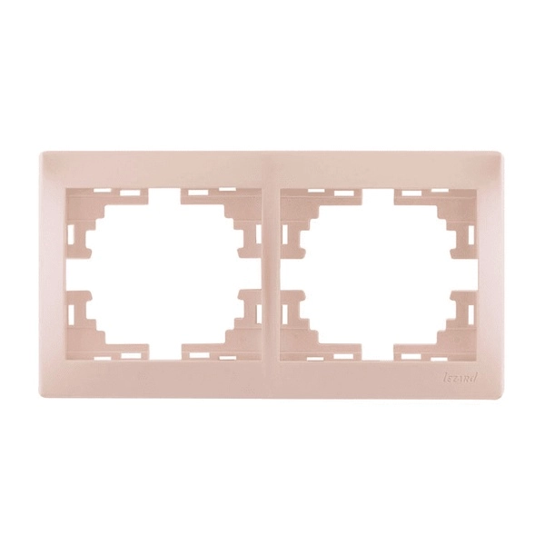 Lezard  Mira  Жемчужно-Белый Перламутр Рамка 2-местная горизонтальная без вставки скрытая установка 701-3000-147