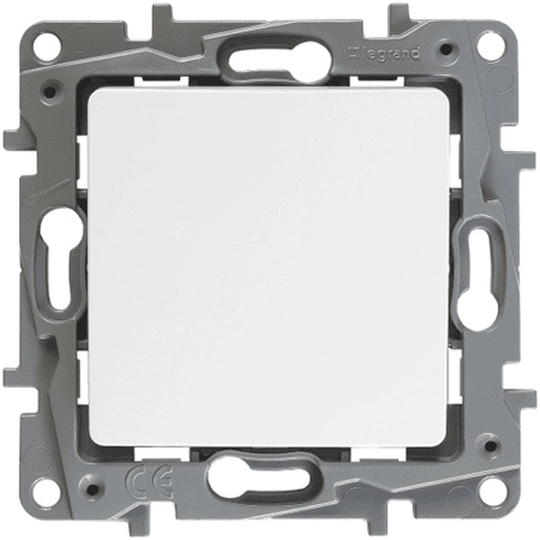 Переключатель Legrand Etika 1-клавишный механизм с накладкой белый