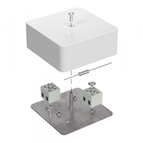 Коробка огнестойкая монтажная 40-0450-FR2.5-4 4Р 2,5 мм2 Е15-Е120 75х75х30 Промрукав