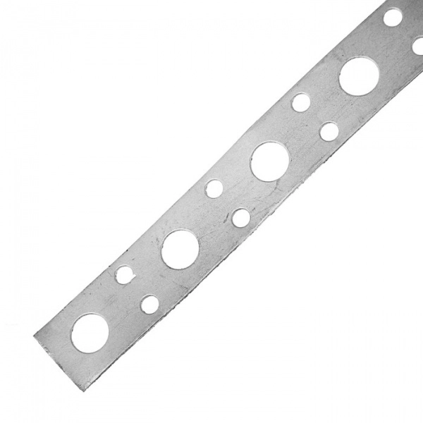 Лента перфорированная 0,7х12мм, оцинкованная прямая (25 м) - накл. Tech-Krep