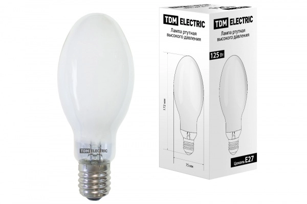 Ртутная лампа  TDM  125Вт  4200К  Е27