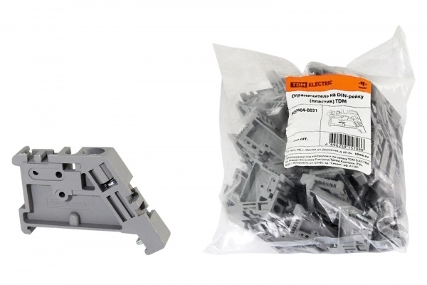 Ограничитель на DIN-рейку (пластик) SQ0804-0021 TDM