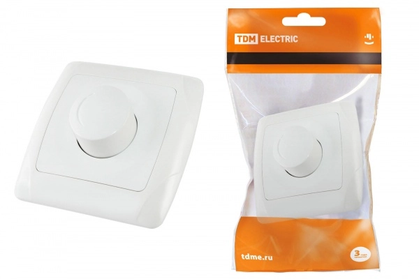 Диммер (RL, 600Вт) TDM Онега БЕЛЫЙ SQ1805-0009
