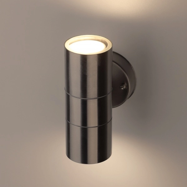 Светильник садово-парковый точечный ЭРА WL16 2*GU10 MAX35W IP54 хром 92*160*77 мм, D-60 мм