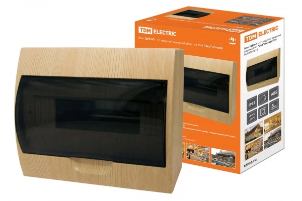Бокс навесной TDM ЩРН-П-12  IP40 "Эко" (сосна)  ЩРНП