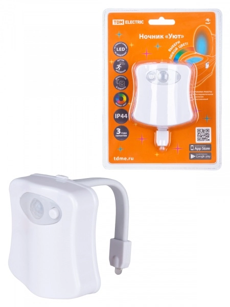 Ночник TDM Уют 0,5 Вт, RGB, с датчиком движения 3хААА