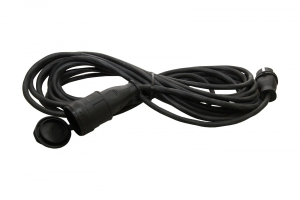 Удлинитель-шнур одно гнездо 10м IP44 каучук с заземлением КГ 3х1,5 3500Вт черный TDM SQ1302-0341