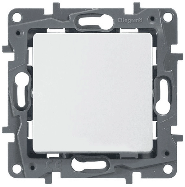 Выключатель Legrand Etika 1-клавишный механизм с накладкой белый