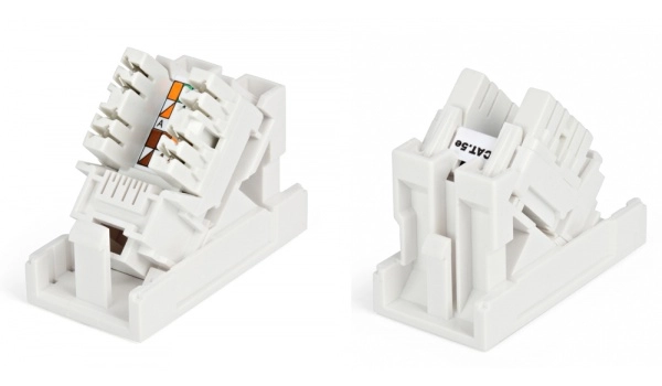 Hyperline SIP2K-C5E-M45-22.5 Розетка (вставка) 45x22,5 (аналог Mosaic) с наклонным модулем RJ-45 категории 5е