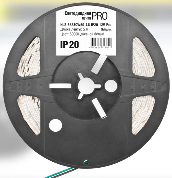 Светодиодная лента Navigator IP65 12V 7,2Вт/м 4000К 80 312 NLS-5050W30-7.2-IP65-12V-Pro R5 (кратно 5)