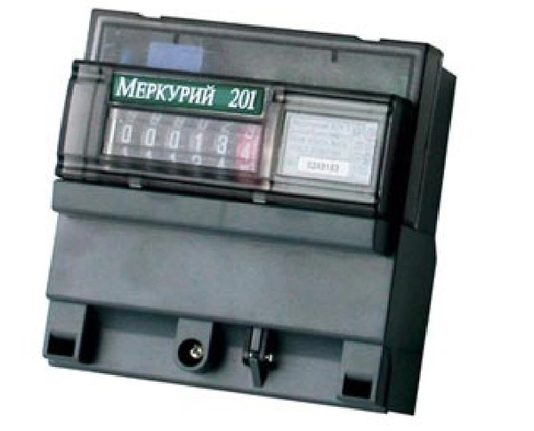 Счётчик однофазный однотарифный Меркурий 201.5 5(60)А DIN ОУ