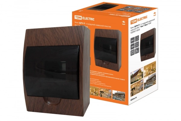 Бокс навесной TDM ЩРН-П-6 IP40 "Эко" (бук)   ЩРНП