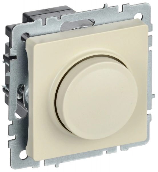 Диммер поворотно-нажимной 600Вт BRITE СС10-1-0-БрКр БЕЖЕВЫЙ IEK