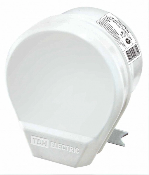 Разъем TDM РШ-ВШ 32А/250 2Р+РЕ скрытая установка белый