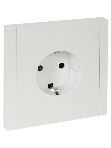 Розетка с заземляющими контактами с защитной шторкой винтовое крепление 16А FORTE&PIANO БЕЛЫЙ FP215 IEK