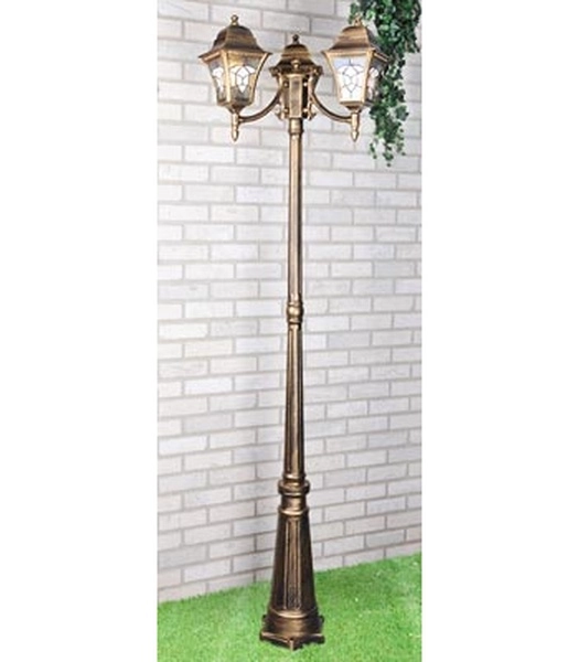 Садово-парковый светильник Elektrostandard Altair F/3 черное золото