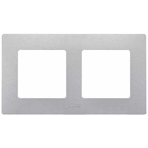 Рамка Legrand Etika 2-постовая цвет алюминий