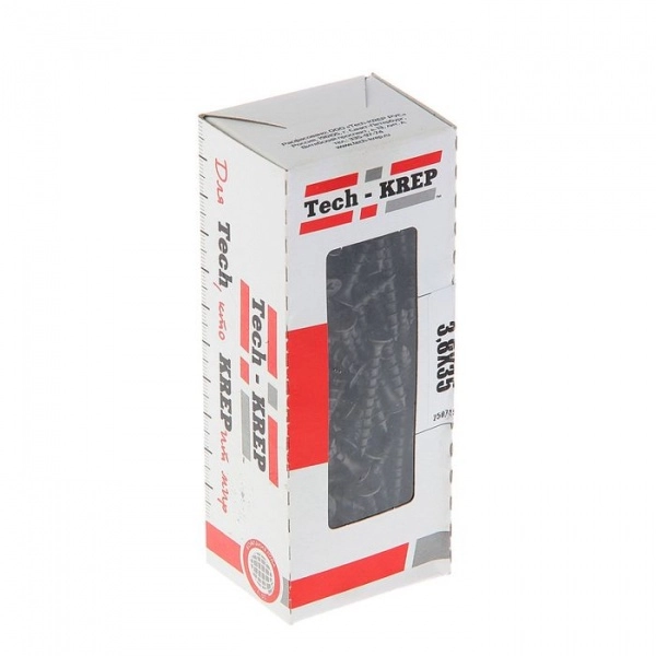 Саморез гипсокартон-дерево 3,5(3,8)х35 (200 шт) - коробка с ок. Tech-Krep