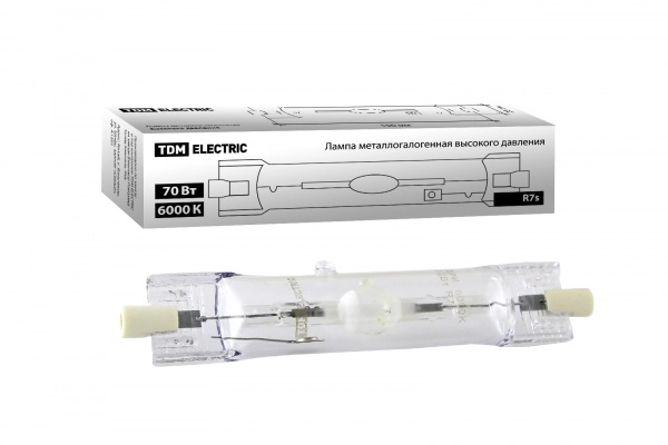 Металлогалогенная лампа  TDM  70Вт  6000К  Rх7s