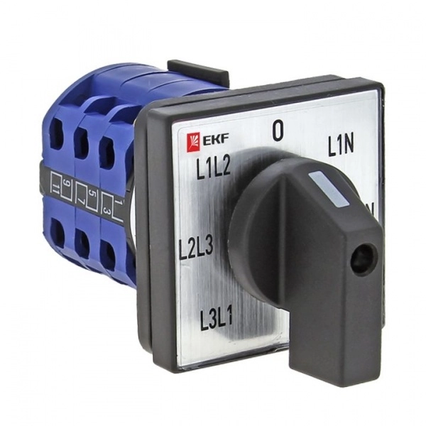 Переключатель кулачковый EKF ПК-1-64 10А д/вольтметра (кратно 1)