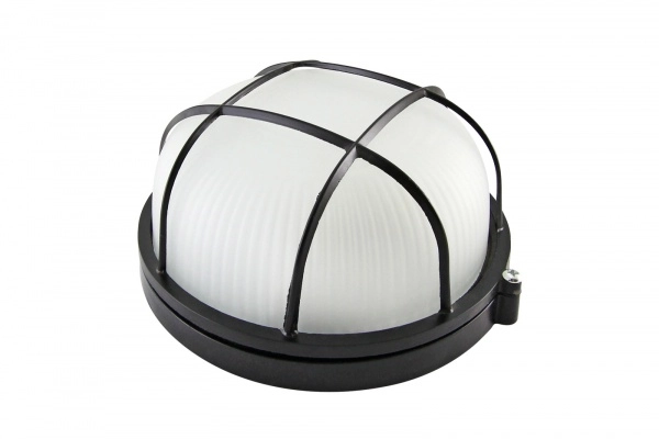 Светильник TDM НПБ1302 черный/круг с решеткой 60Вт IP54