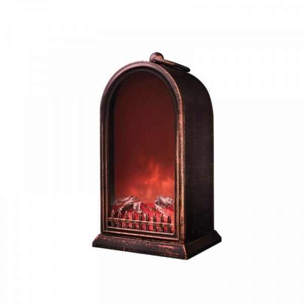 Светодиодный камин «Фьюжн» с эффектом живого огня 14,7x11,7x25см батарейки 2хС (не в комплекте) USB, бронзовый 511-038