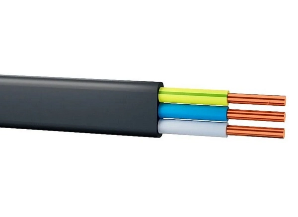 Кабель медный силовой в ПВХ изоляции ВВГнг(А)-LS 3х2,5-0.66 плоский (бухта 50)