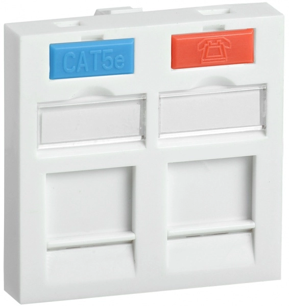 Вставка 45х45мм для 2 мод. Keystone Jack с маркером ITK