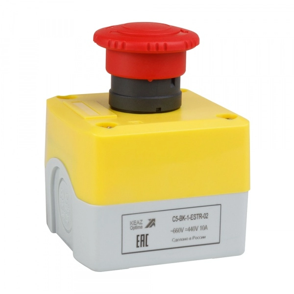 Пост кноп авар стоп OptiSignal D22 C5-BK-1-ESTR-02 2НЗ возв пов XALK178F (кратно 1)