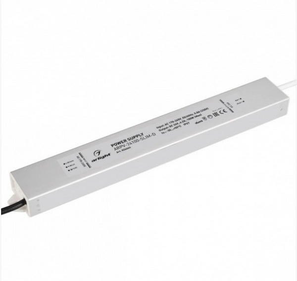 Блок питания Arlight 24V,100W IP67 303х40х22 ARPV-24100-SLIM-D (24V, 4.2A, 100W) (кратно 1)