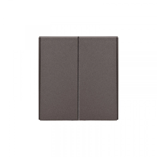 Выключатель двухклавишный STRONG 10А скрытой установки ГРАФИТ KRANZ (кратно 1)