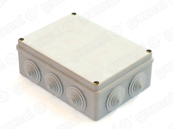 Коробка распределительная наружного монтажа 190х140х70мм, IP44, 10 гермовводов GE41243