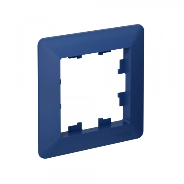 Рамка одноместная ATLASDESIGN AIR АКВАМАРИН/дымчатый черный