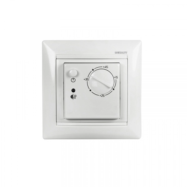 Терморегулятор механический RX-308 B белый (совместим с Legrand серии Valena)   REXANT 51-0562