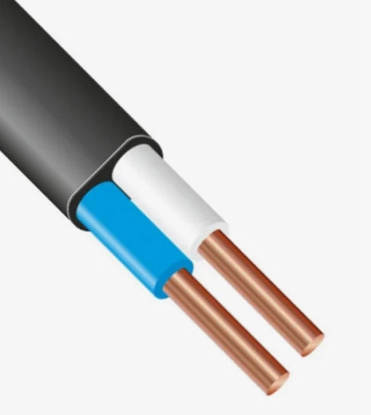 Кабель медный силовой в ПВХ изоляции ВВГ п-нг(А) 2х1,5-0,66 (кратно 100)