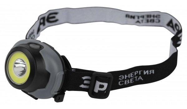 Фонарь налобный светодиодный ЭРА GB-710 Криптон, на батарейках, 3 режима, 5 Вт, СОВ, 3хААА