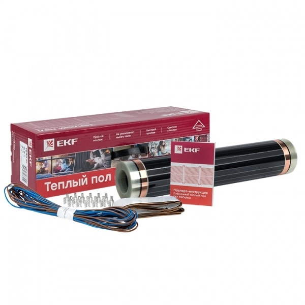 Инфракрасный пленочный теплый пол 220Вт 1м2 ширина 0,5 метра EKF (кратно 1)