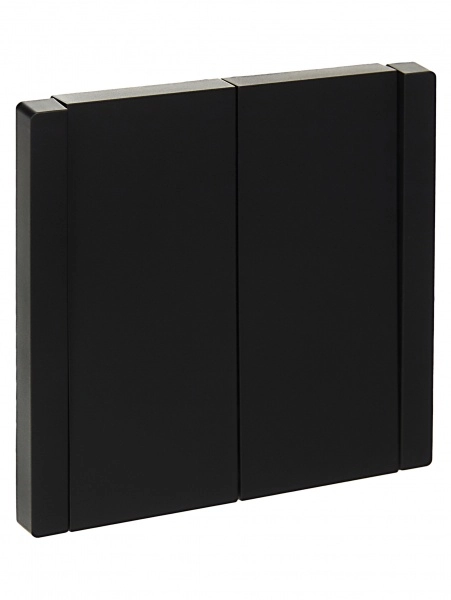 Выключатель двухклавишный проходной 10А FORTE&PIANO ЧЕРНЫЙ FP107 IEK