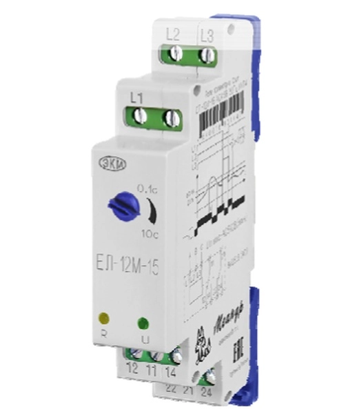Реле контроля 3-фазного напряжения ЕЛ-12М-15 АС400В  (Меандр)