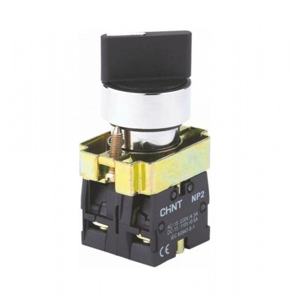 Переключатель NP2-BD33, 3 положения фиксацией, 2НО, IP40 (R) (кратно 1)