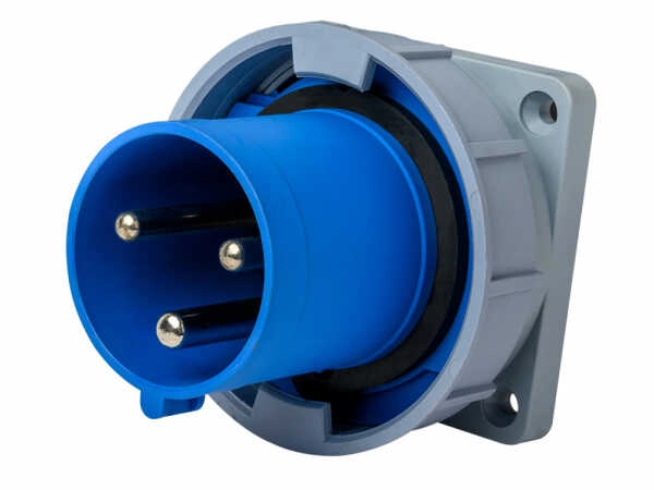 Вилка для скрытой проводки 2Р+РЕ 63А 220В IP67 ВЩ-103 DEKraft