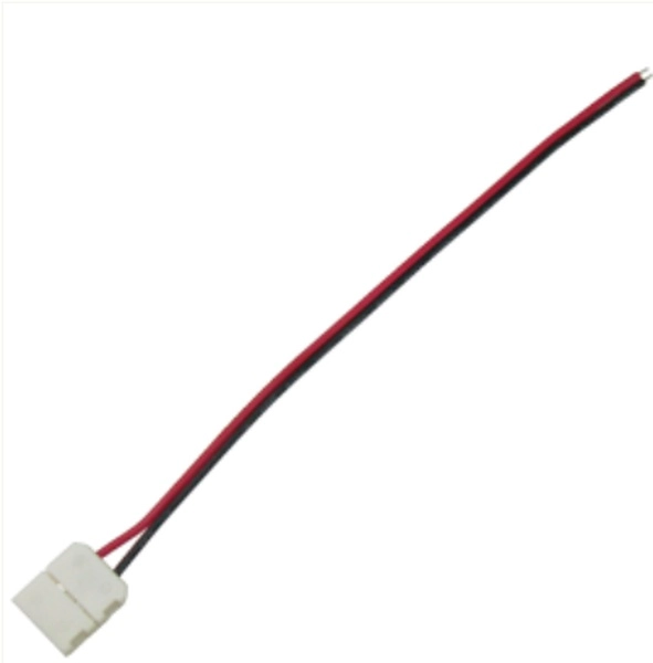 Кабель LED strip connector соединительный с одним 2-х конт. зажимным разъемом 10mm 15 см. упаковка 3 шт.  Ecola /SC21C1ESB/