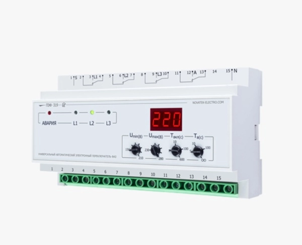 Переключатель фаз ПЭФ-319  НОВАТЕК-ЭЛЕКТРО / 3425601401