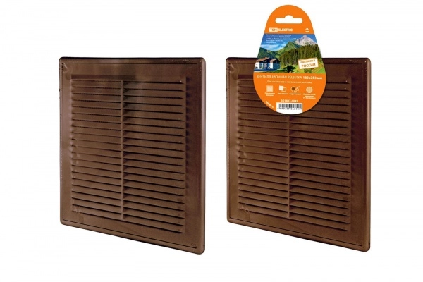 Решетка разъемная с москитной сеткой, коричн. 183х253 TDM